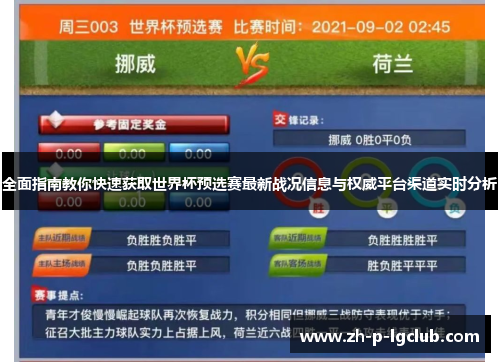 全面指南教你快速获取世界杯预选赛最新战况信息与权威平台渠道实时分析